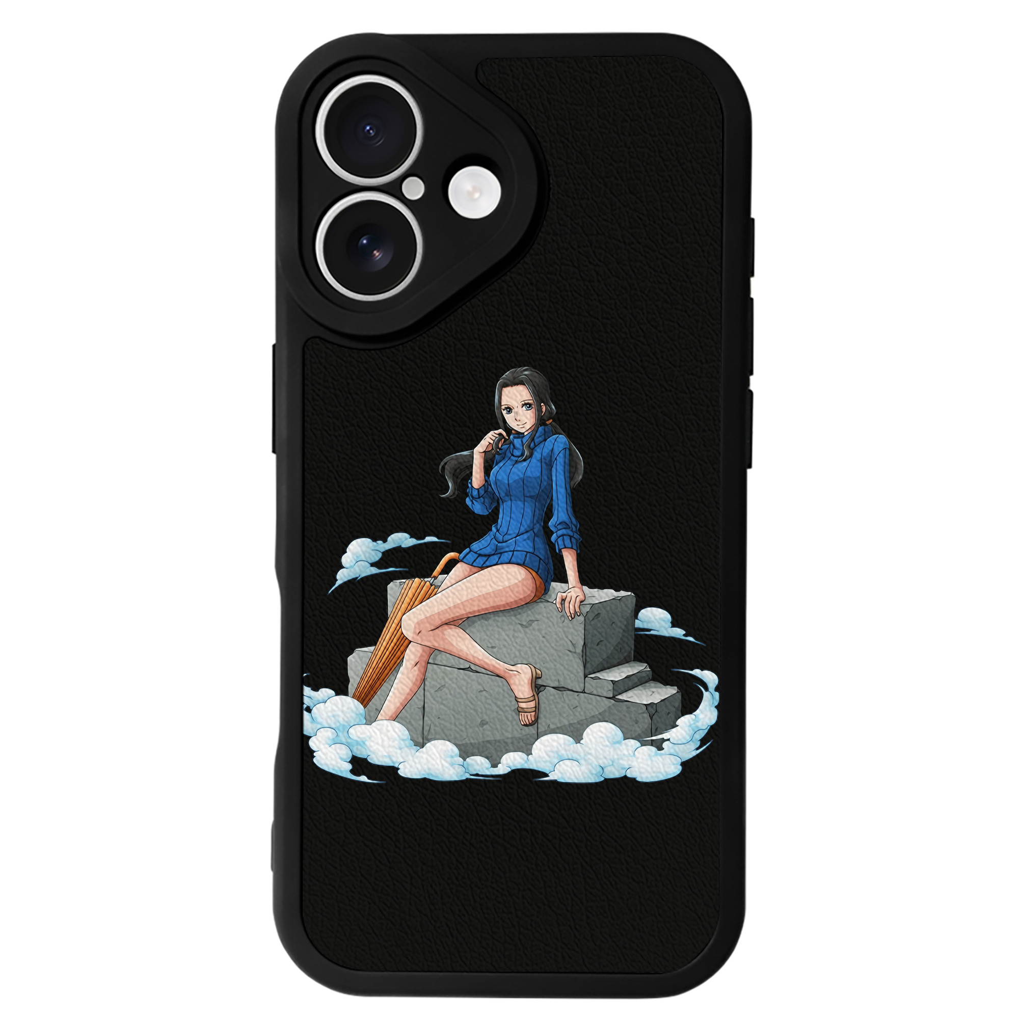 （画像用） ワンピース ニコ・ロビン ONE PIECE Nico Robin 【iPhone 16シリーズ対応】シリコンスマホケース（レザー調） 材質：シリコン